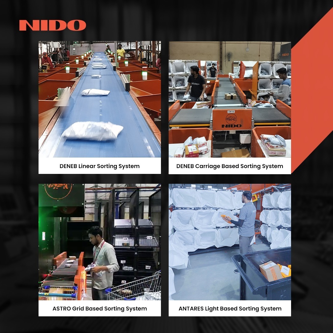 nidomachineries's tweet photo. Sorting variety draining your ops? Nido’s full-stack sortation tackles it: 100% accuracy, modular mechanics, smart flow &amp; real-time visibility. Scalable for your volumes, ready for future demand. #WarehouseAutomation #Sortation #LogisticsTech https://t.co/gVnem6wLGv