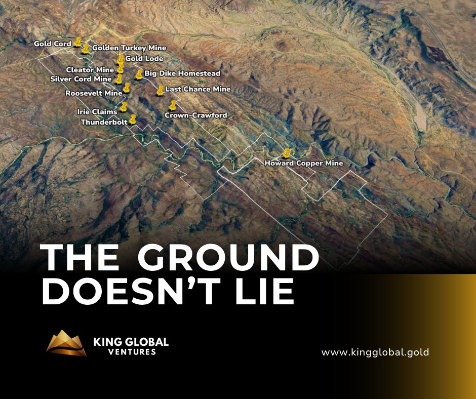 213 claims. 3,780 acres. 15 historic mines. Some chase stories—King Global follows geology. Because while narratives shift, rock layers don’t. The question isn’t if the value is there. It’s who will realize it first. #TruthInTheTerrain #JuniorMining #KingGlobal