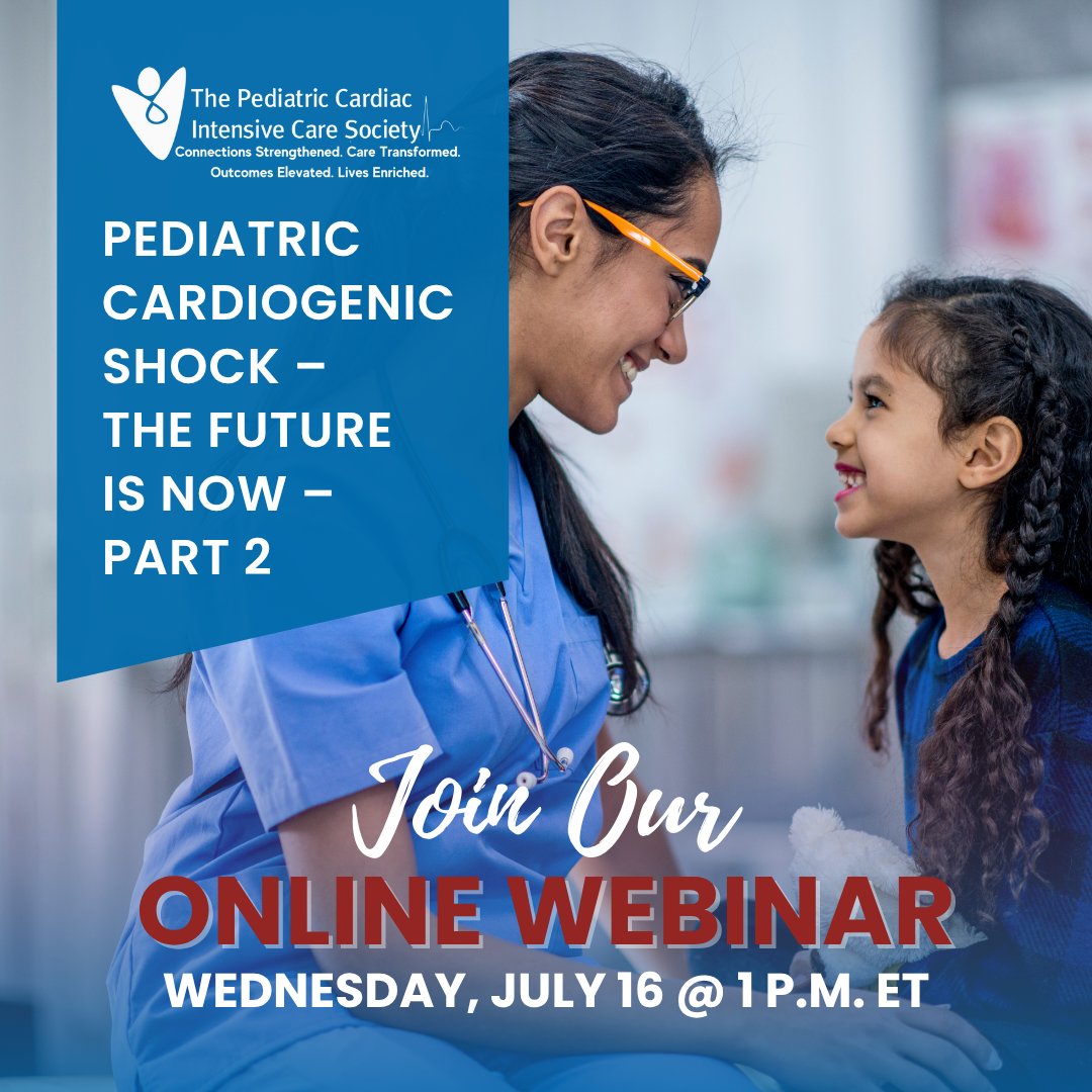 Join us for Part 2 of the PCICS Cardiogenic Shock Webinar Series as we dive deeper into how ICU teams can tackle this complex challenge from day one.

🗓️ Wednesday, July 16
🕐 1 PM ET

The deadline to register is 11:59 p.m. ET JULY 15!
🔗 Register: ow.ly/W21r50WjZjg