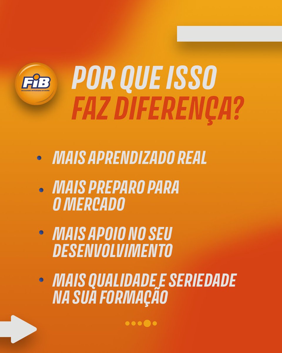 faculdadefib's tweet photo. Presencial ≠ 100% presencial. Na FIB, você vive a profissão desde o 1º dia, com aulas em sala, prática, troca com professores e acesso total à infraestrutura. Transfira já: https://t.co/3moKWW7iCM https://t.co/1LI9xg81EU
