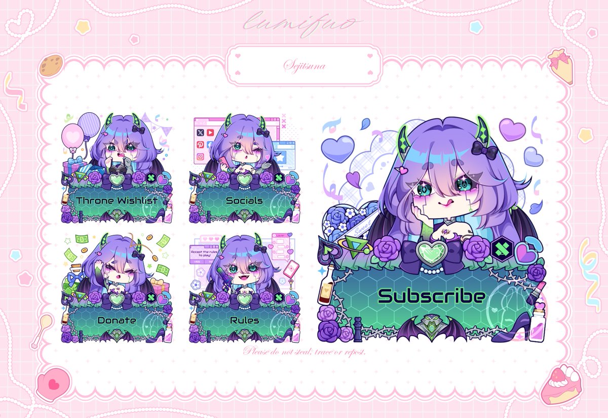 lumifuo02's tweet image. 🦇 Commission for @Sejitsuna 💜
🖤 Sweet but spooky~ 🌙
.
#VGenComm #VGen #Vtuber #twitchstreamer #commissionopen #VTuberAssets