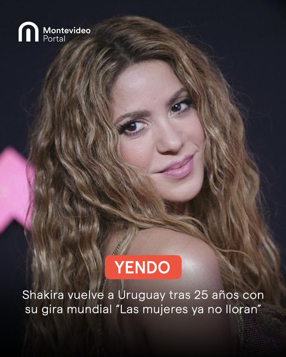 portalmvd's tweet photo. Shakira regresa a Uruguay tras un cuarto de siglo de ausencia para despedir la etapa latinoamericana de su gira mundial “Las mujeres ya no lloran World Tour”. La cita será el próximo 3 de diciembre en el Estadio Centenario.
 
👉 https://t.co/EOGQZFgW2K https://t.co/AcqzPpGtDg