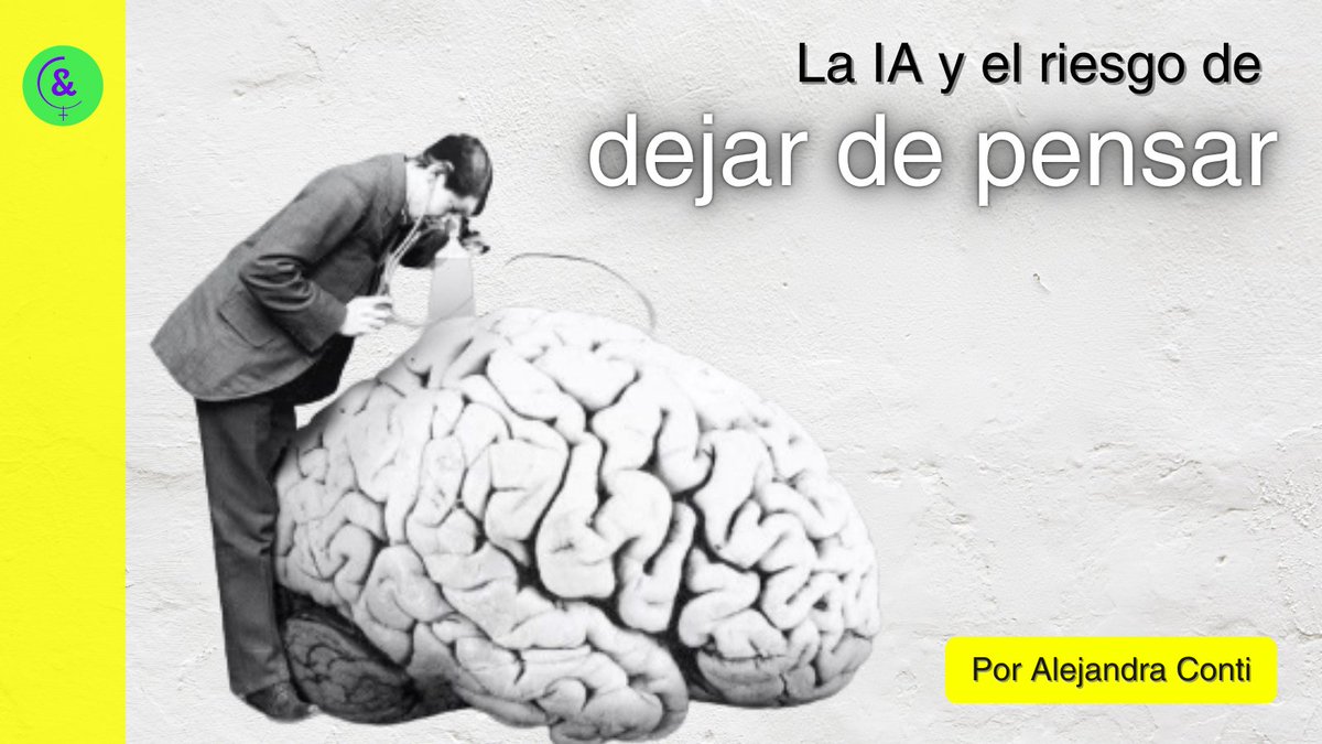 Mujeresyco's tweet image. ¿Qué es la #InteligenciaArtificial para nosotras? 🤖💭
@AleContiArg nos invita a pensarla sin ingenuidad ni miedo ciego.
📎 Leé su nota 👉 bit.ly/44BLvZF
🗞️ Suscribite a nuestro newsletter para recibir contenido de primera mano.
#IA #Feminismo #MujeresYCompañía