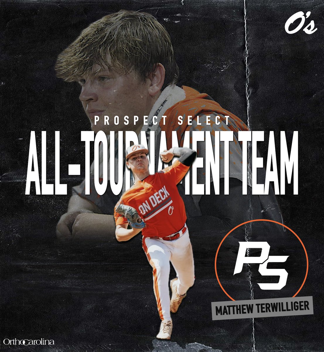 Three (3) Prospect Select Black Bear “All-Tournament Team” selections 

CF- Brody Hill 
P-Beckett Howie
P-Matthew Terwilliger 

On Deck Academy and the On Deck O’s are powered by, @orthocarolina