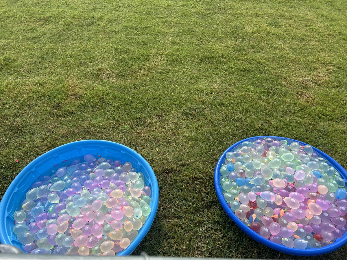Getting ready to send these kiddos off to the July 4th weekend with a little post workout Water balloon fight and a little BBQ