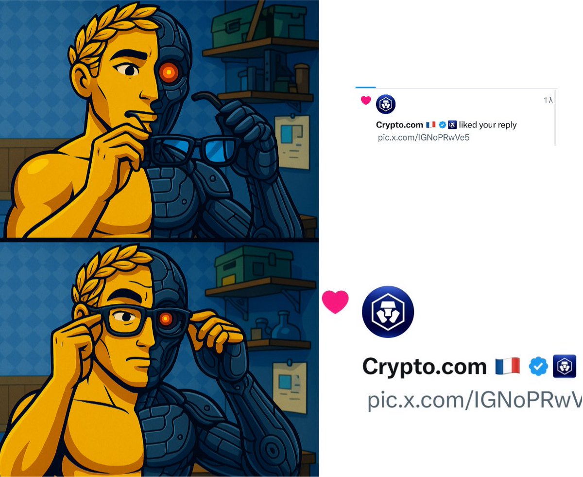 Did <a href="/cryptocom/">Crypto.com</a> just drop a like at me… Or are my eyes glitching? 👀🥹