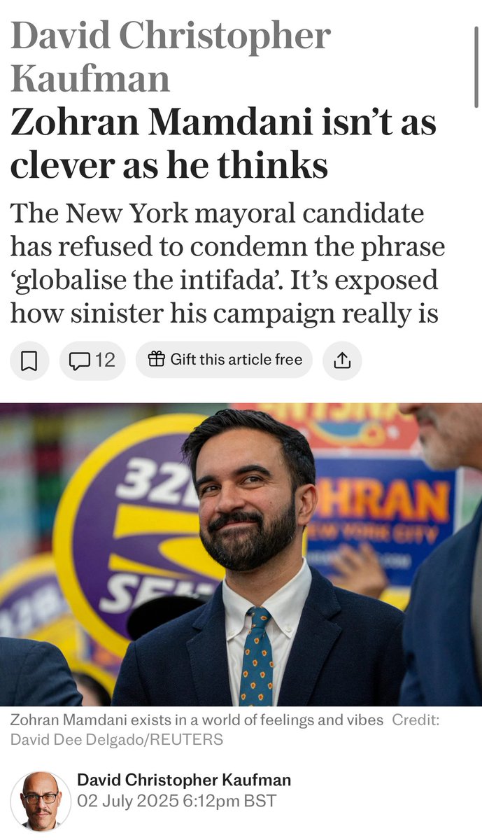 Mamdani has “made championing Palestinian nationalism a cornerstone of his political career – despite (beyond his Muslim faith) having very little in common with most Palestinians. The son of an Oscar-nominated film-maker mother and university professor father, Mamdani – like so