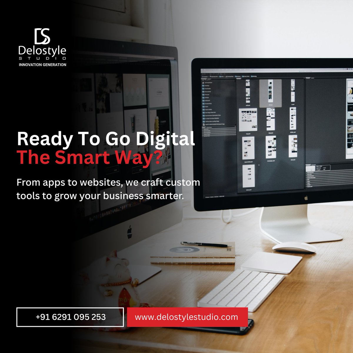 DeloStyleStudio's tweet image. 💡 Tired of one-size-fits-all websites.
At Delostyle Studio, we believe your business deserves more.
Whether you&apos;re a startup or scaling up, we build custom websites from the ground up—designed to perform, impress, and convert.

#CustomWebDevelopment #WebDesignKolkata