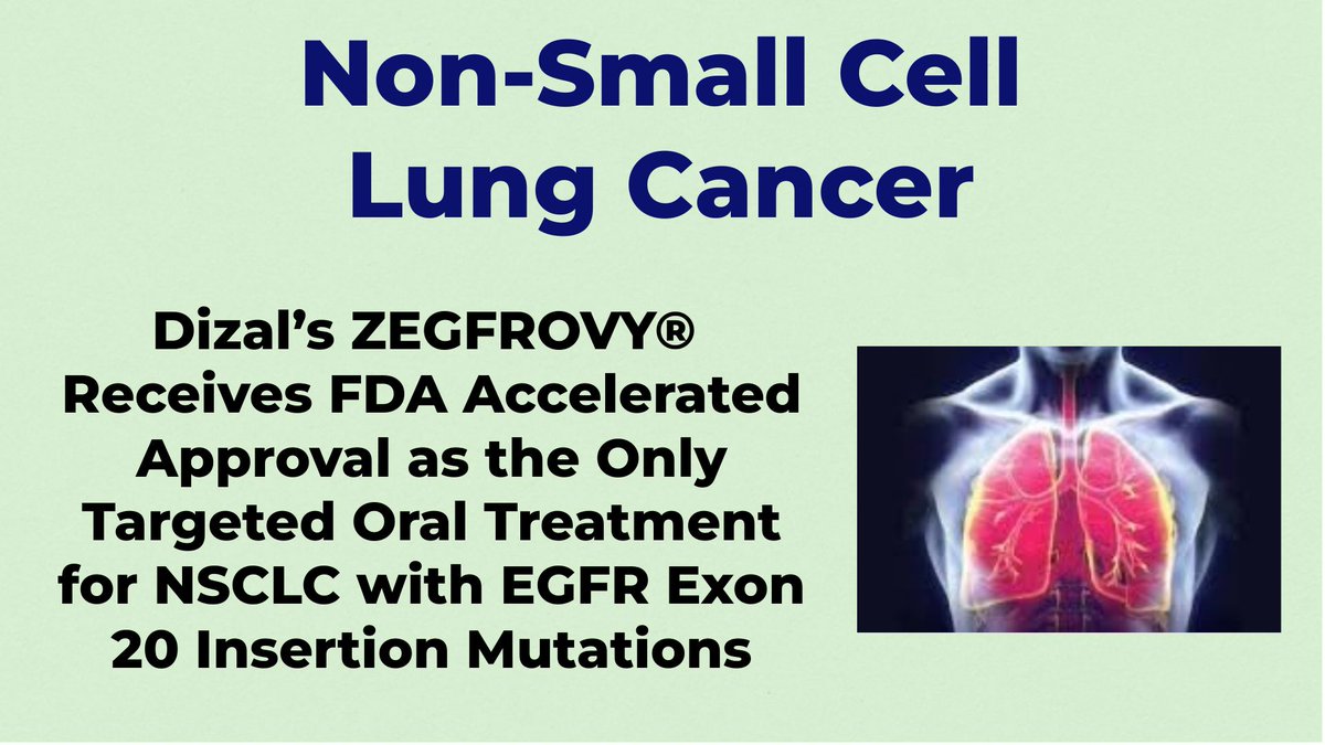 Rare Diseases (@checkorphan) on Twitter photo Dizal’s ZEGFROVY® (sunvozertinib) Receives FDA Accelerated Approval as the Only Targeted Oral Treatment for NSCLC with EGFR Exon 20 Insertion Mutations - For More Information Visit shorturl.at/p4zxK <a href="/Dizal_Global/">Dizal Pharmaceutical</a> #NSCLC #Rare_Diseases #FDA #OrphanDrugs Dizal’s ZEGFROVY® (sunvozertinib) Receives FDA Accelerated Approval as the Only Targeted Oral Treatment for NSCLC with EGFR Exon 20 Insertion Mutations - For More Information Visit shorturl.at/p4zxK <a href="/Dizal_Global/">Dizal Pharmaceutical</a> #NSCLC #Rare_Diseases #FDA #OrphanDrugs
