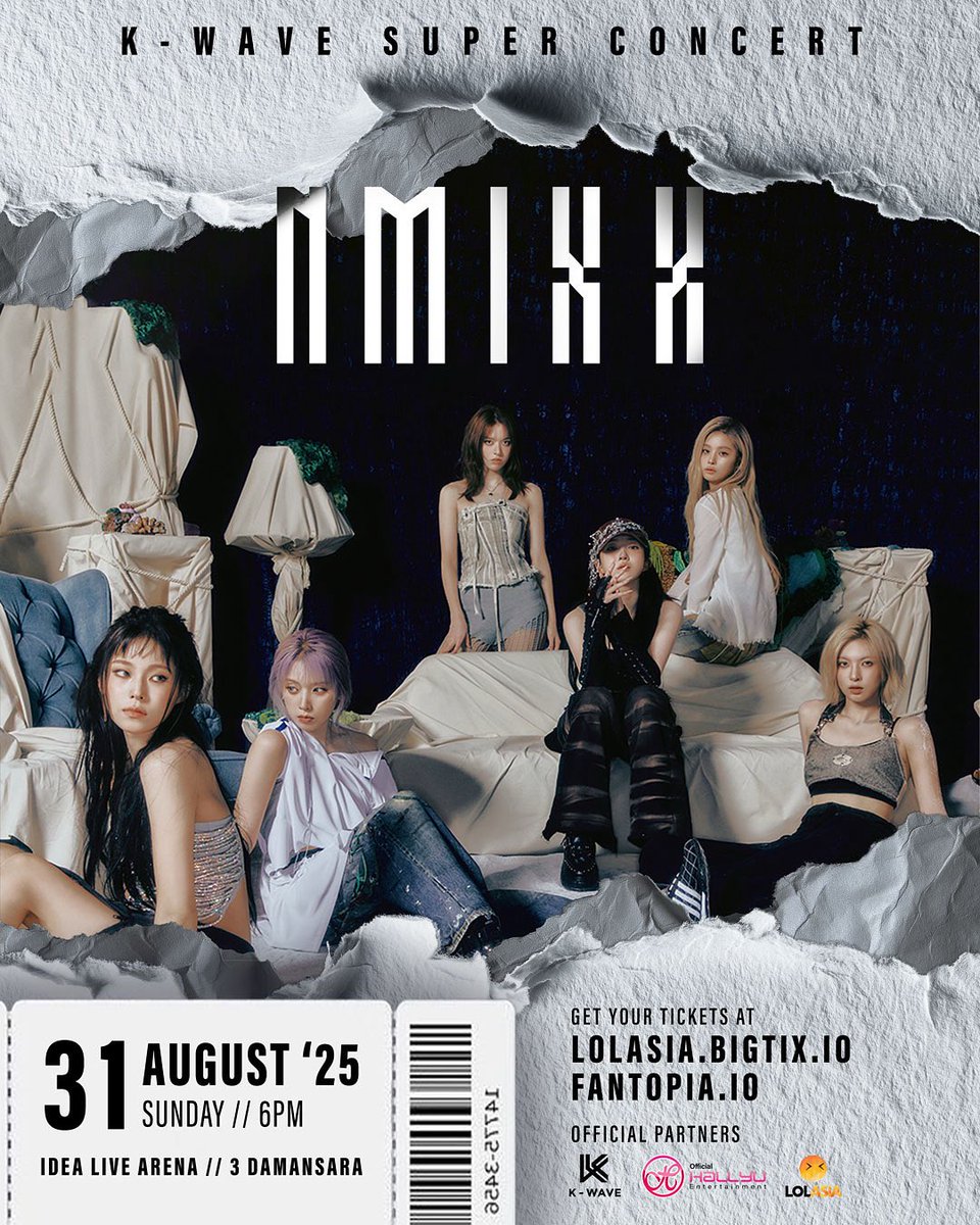 [EVENT] K-WAVE SUPER CONCERT LIVE IN KUALA LUMPUR

📅: 31 August 2025 (Sunday)
🕕: 6PM
📍: <a href="/idealivearena/">idea Live Arena</a>
🎟️: lolasia.bigtix.io
🎟️: fantopia.io

#NMIXX #엔믹스 #2025KWaveSuperConcert #NMIXXLiveinMalaysia #NMIXXinMY
