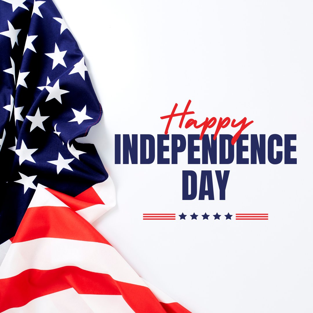 Happy Independence Day! To recognize and celebrate, my office will be closed today.
