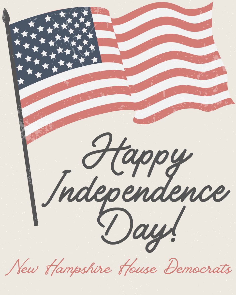 NHHouseDems's tweet image. This Independence Day, we’re reminded that freedom means the ability to live, learn, and thrive with dignity and without fear.
Happy Fourth of July!
#NHPolitics