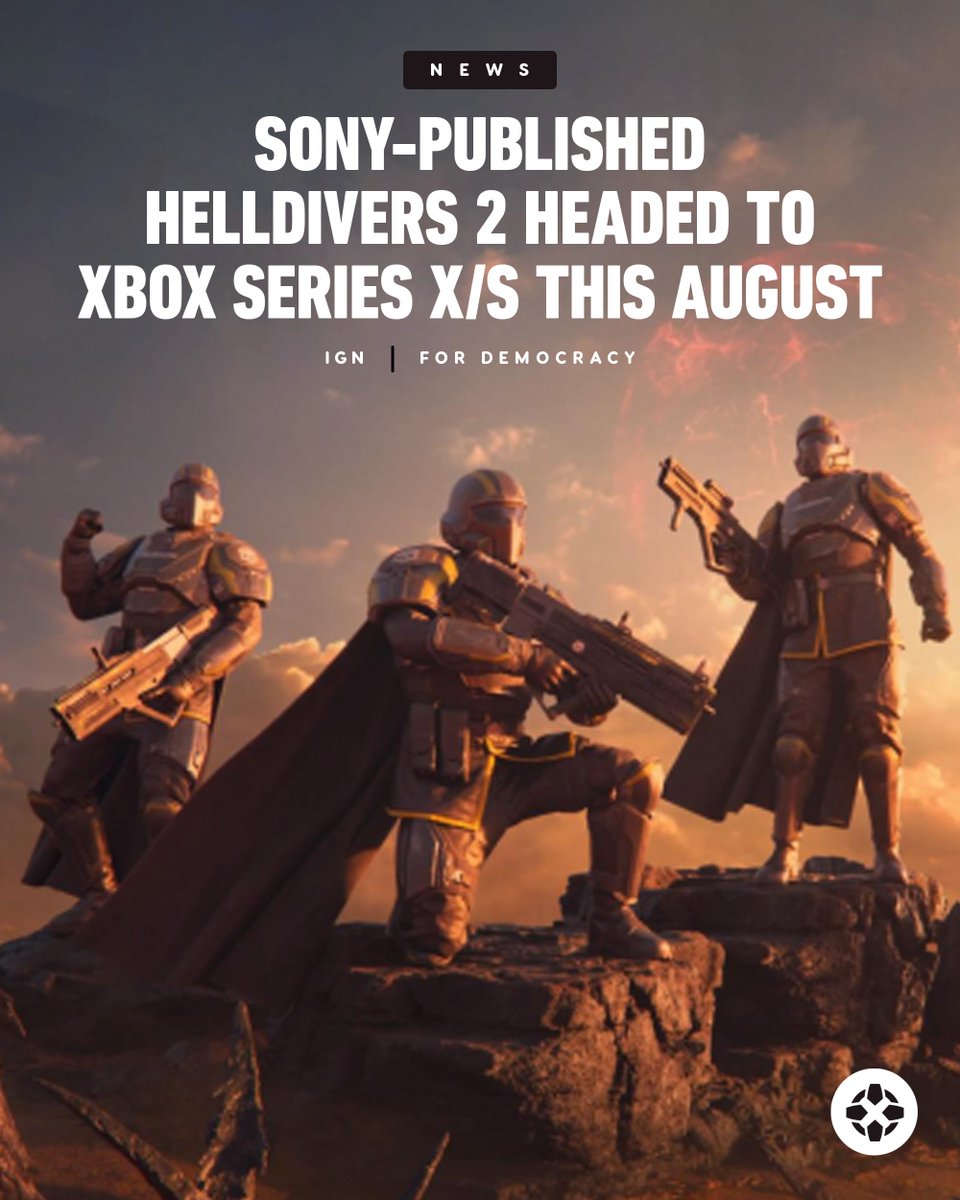Helldivers 2 is coming to Xbox Series X and S next month in a shock announcement that sees Sony publish a game on PlayStation's rival consoles. bit.ly/3GuN03J