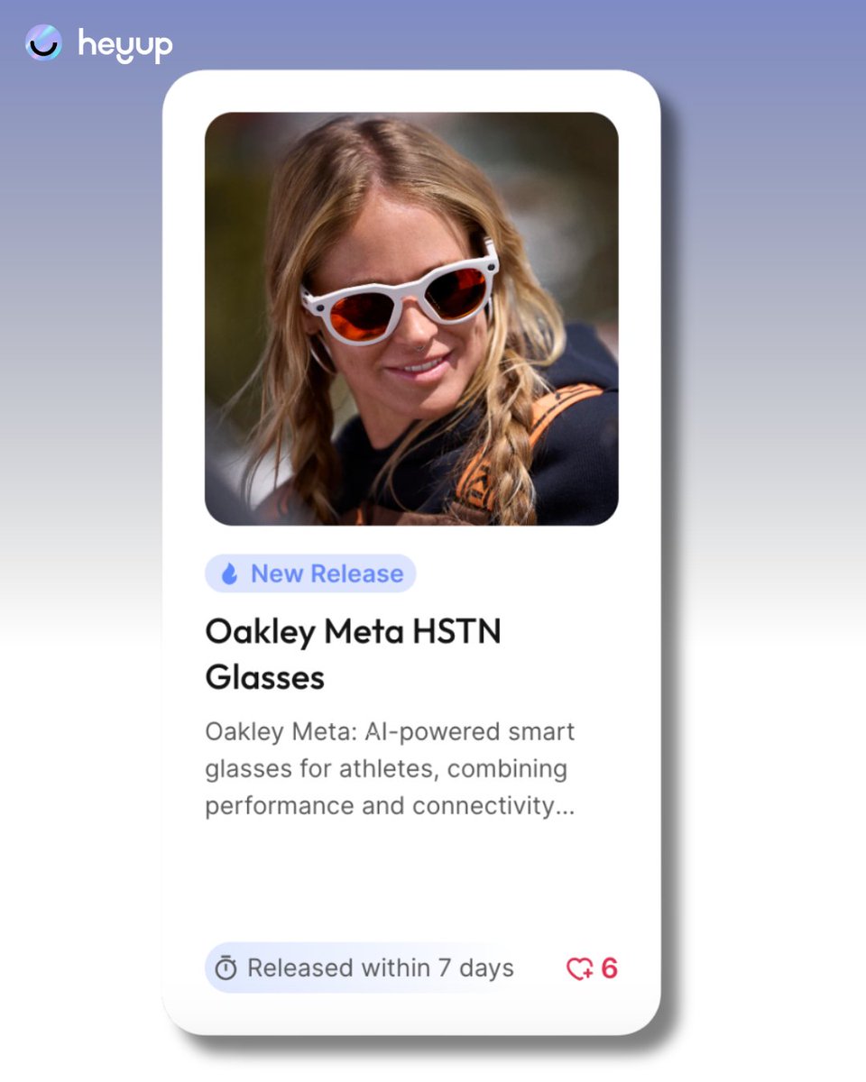 heyup_now's tweet photo. ☀️ This is the tech of the summer. From AI-powered Oakley Meta glasses to the JISULIFE Neck Fan Pro1 — Heyup has your top summer picks ready.
🔥 Don’t miss out — check the full lineup: https://t.co/XI4J2yloLl
#HeyupTryouts #SummerTech #SmartGear #StayCool https://t.co/iacCUb3cHT