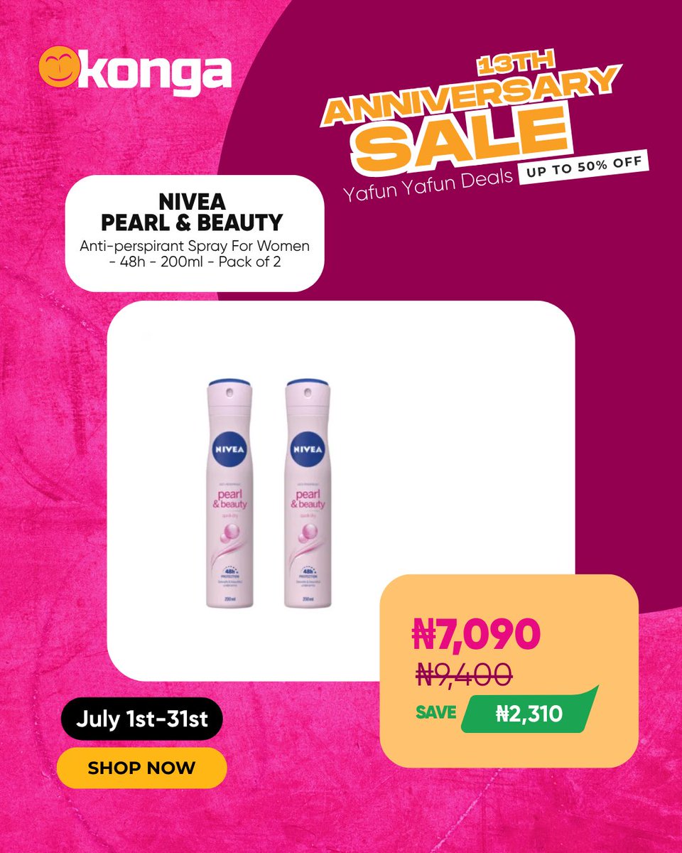 ShopKonga's tweet photo. π Bundle Up & Save Big!
Kongaβs Anniversary Bundle Sales are here β get more, pay less! πΈπ₯
Enjoy combo deals that make shopping sweeter.
π Shop here π https://t.co/kwJHdV9Jxc or via the Konga App!
#KongaAt13 #BundleDeals #AnniversarySales https://t.co/m1qaiM6Ukw