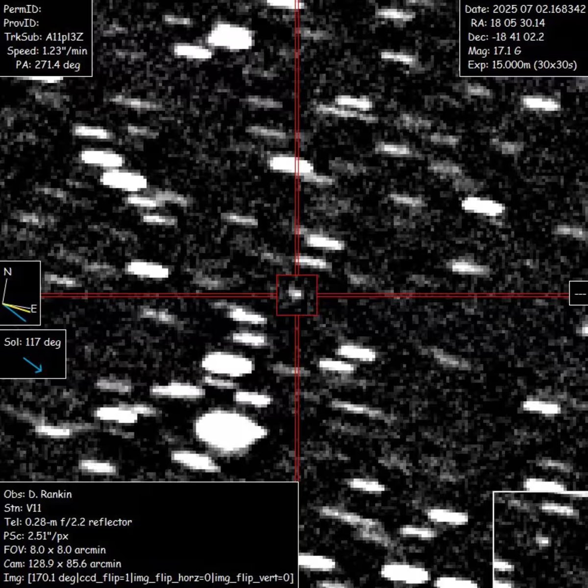 🚨 #SpaceNews: Interstellar comet 3I/ATLAS is speeding through our solar system (~60 km/s)! Third object from beyond the stars, shows a coma, no threat to Earth. Brightening by Oct! 🌠🔭
#Astronomy #3IATLAS #CometWatch