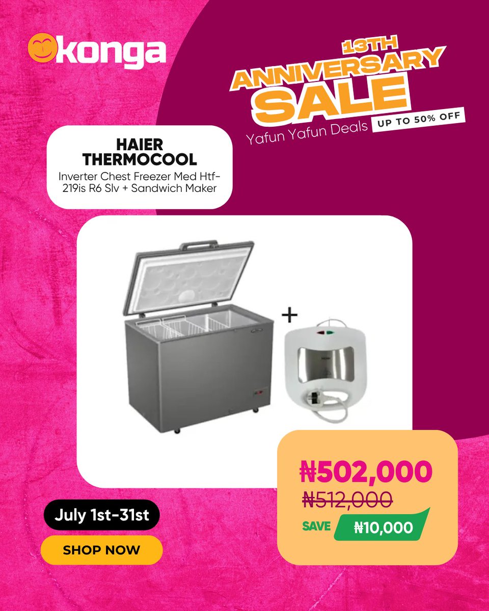ShopKonga's tweet photo. π Bundle Up & Save Big!
Kongaβs Anniversary Bundle Sales are here β get more, pay less! πΈπ₯
Enjoy combo deals that make shopping sweeter.
π Shop here π https://t.co/kwJHdV9Jxc or via the Konga App!
#KongaAt13 #BundleDeals #AnniversarySales https://t.co/m1qaiM6Ukw