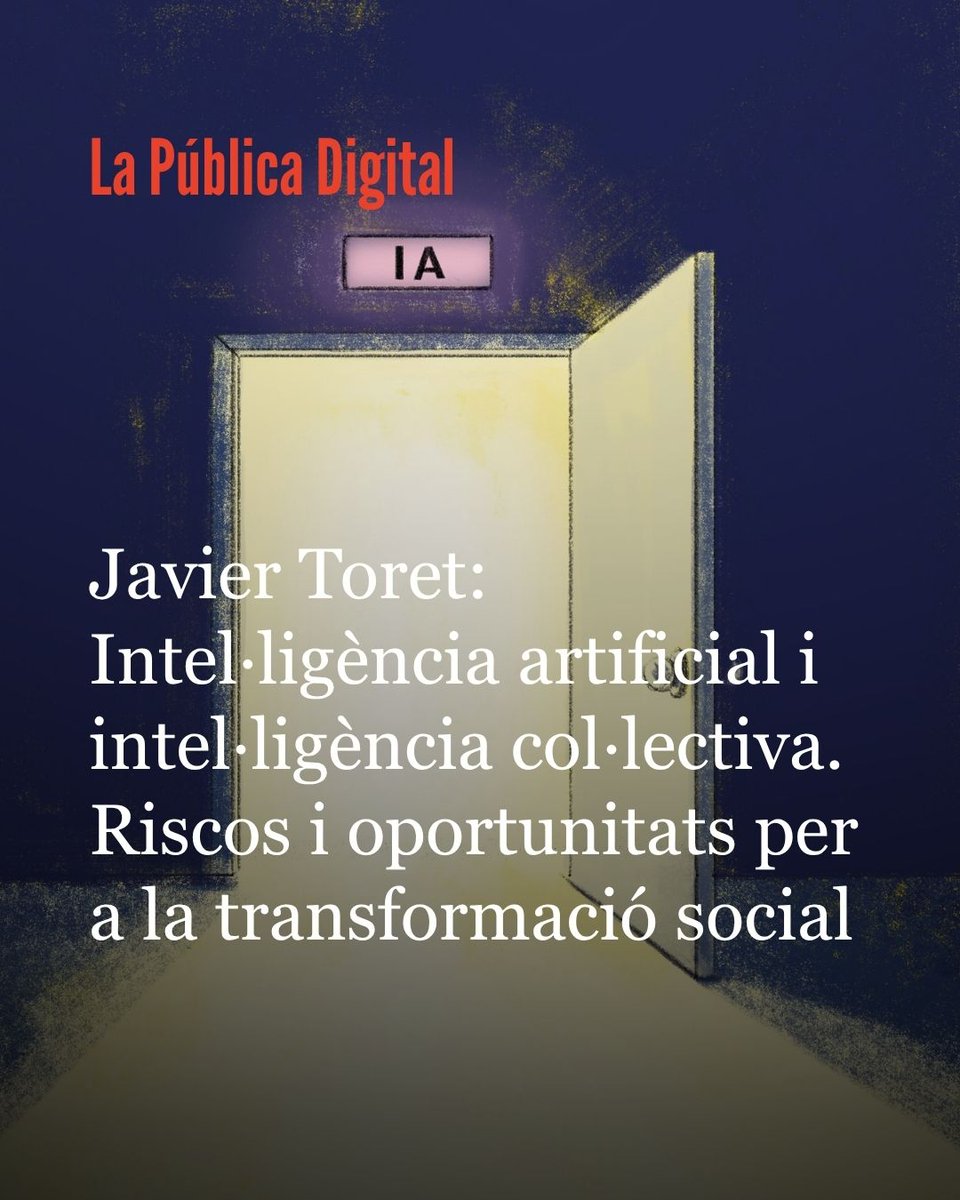 Fundació Sentit Comú (@sentitcomufunda) on Twitter photo 💡<a href="/toret/">toret</a> signa Intel·ligència artificial i intel·ligència col·lectiva. Riscos i oportunitats per a la transformació social. Recorregut crític i ple de preguntes sobre el potencial emancipador de IA tecnopolítica connectada a moviments socials Descobreix-lo fundaciosentitcomu.cat/publica-digita… 💡<a href="/toret/">toret</a> signa Intel·ligència artificial i intel·ligència col·lectiva. Riscos i oportunitats per a la transformació social. Recorregut crític i ple de preguntes sobre el potencial emancipador de IA tecnopolítica connectada a moviments socials Descobreix-lo fundaciosentitcomu.cat/publica-digita…