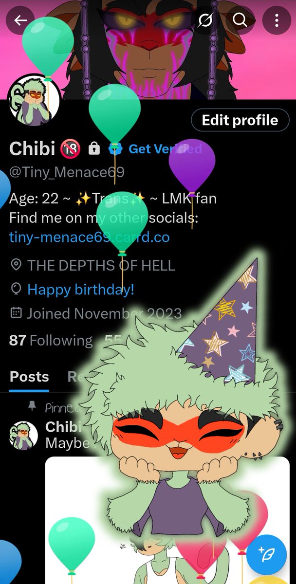 Tiny_Menace69's tweet image. Happy Birthday to me and everyone else who have theirs today!! 🎊🎁🎂🎁🎊