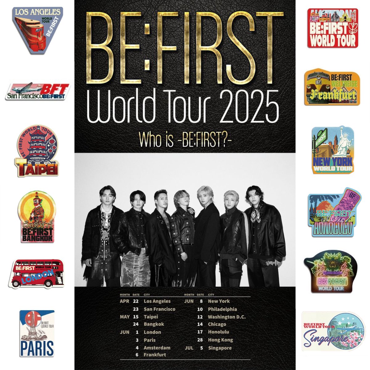 BE:FIRST World tour ステッカー アムステルダム - メルカリ