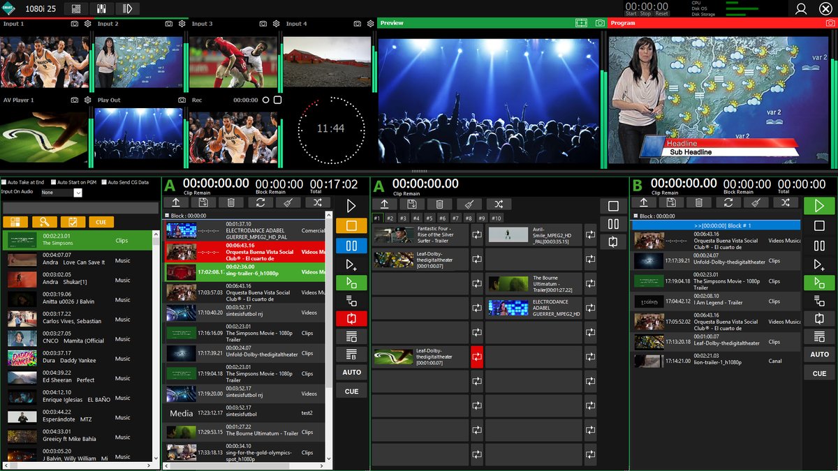 🎛 SMART SERVER de Media 5
📦 Channel-in-a-Box All-in-One para canales de TV
Automatizá tu canal o producí en vivo desde un único equipo potente, compacto y versátil.

✅ Playout multiformato con salidas SDI, HDMI o NDI®
✅ 4 entradas simultáneas: SDI, NDI® o streaming