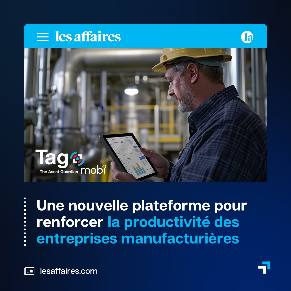 « Le système propulsé par l’IA aide les équipes à passer d’une maintenance réactive à des stratégies préventives et prédictives. »
 —<a href="/la_lesaffaires/">Les Affaires</a> 

Une occasion clé pour les industries québécoises d’accélérer leur transformation numérique.
 
📖 : vist.ly/3n8f6y3