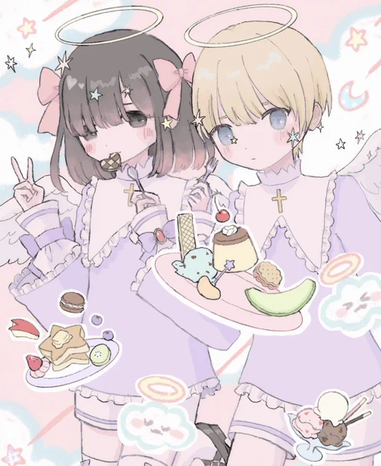 過去の2人組系シリーズから好きな絵4枚