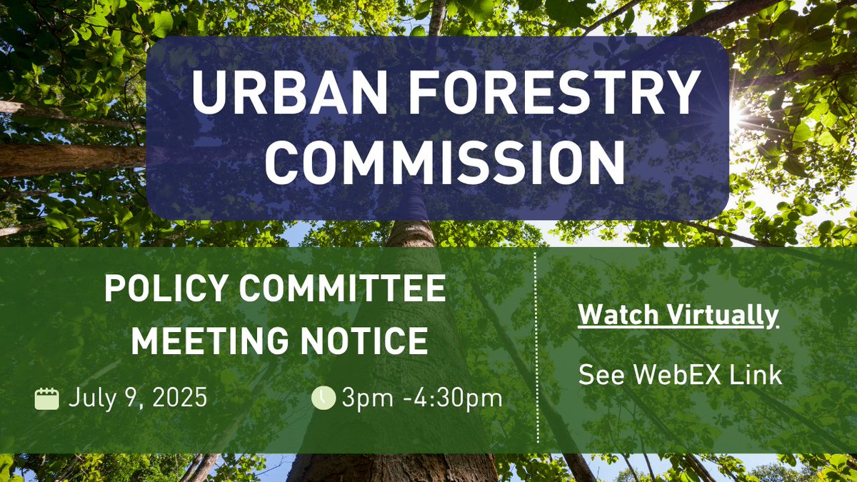 Sustainable Cleveland (@sustainablecle) on Twitter photo The <a href="/CityofCleveland/">City of Cleveland</a>'s Urban Forestry Commission 🌳 will hold its next Policy Committee Meeting on July 9th from 3 PM – 4:30 PM.
The public is welcome to observe virtually, no public comments will be taken during this meeting.
WebEx Link: cityclevelandoh.webex.com/cityclevelando… The <a href="/CityofCleveland/">City of Cleveland</a>'s Urban Forestry Commission 🌳 will hold its next Policy Committee Meeting on July 9th from 3 PM – 4:30 PM.
The public is welcome to observe virtually, no public comments will be taken during this meeting.
WebEx Link: cityclevelandoh.webex.com/cityclevelando…