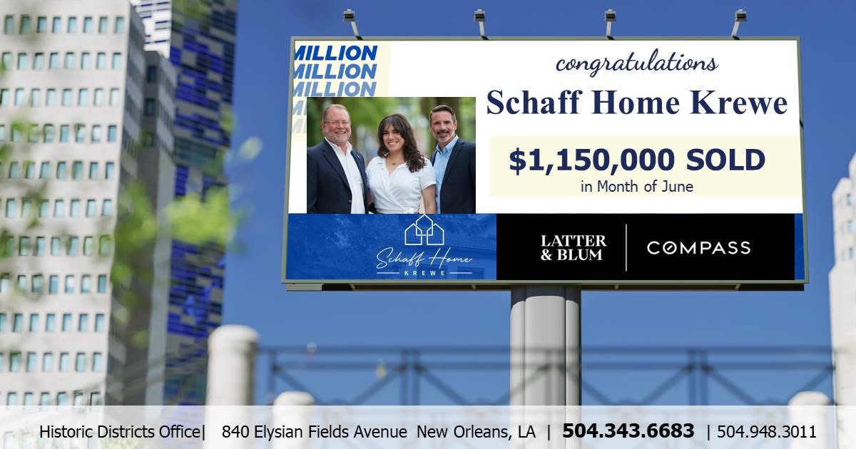 jaredbriley's tweet photo. Huge thanks to our amazing clients for a successful June! Grateful for your trust and support. 💙🏡 #SchaffHomeKrewe #NOLARealEstate https://t.co/ycCWonoXJk