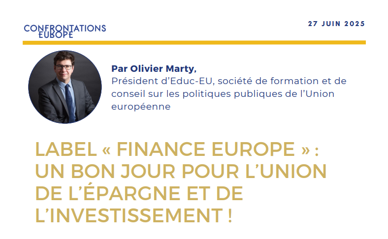 Confront_Europe's tweet image. 📘 Dans notre dernière revue, nous publions une analyse sur le nouveau label « Finance Europe » par @oli_marty. Ce label a récemment lancé à Bercy par une coalition d’États membres menée par la France et l’Espagne.🇫🇷🇪🇸🇪🇺
👉confrontations.org/label-finance-…