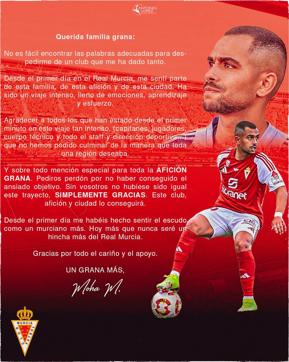 Gracias <a href="/realmurciacfsad/">Real Murcia CF</a> ❤️🤍