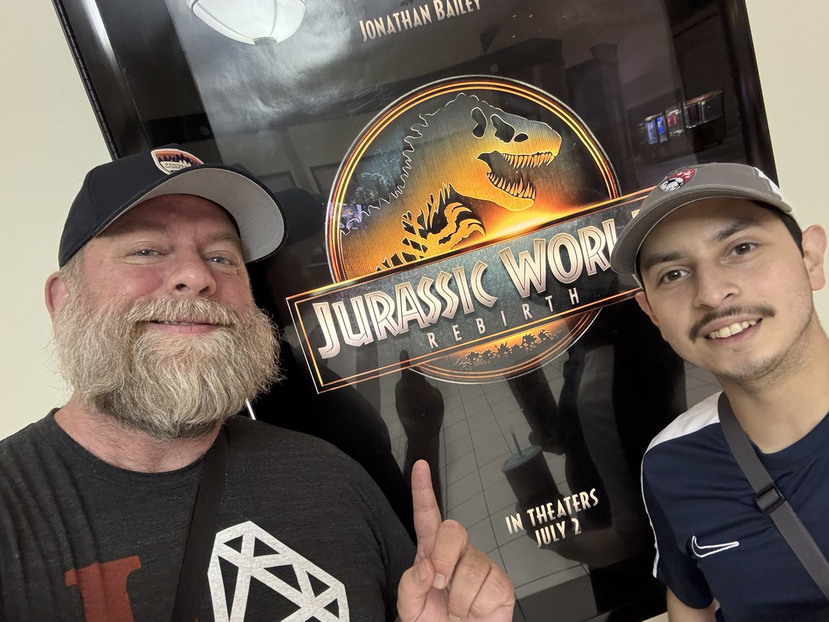 koryaversa's tweet photo. We kicked off holiday weekend with a trip to movies to see Jurassic World: Rebirth and it did not disappoint. It’s everything I want in summer blockbuster: hint of nostalgia, edge-of-your-seat action, jaw-dropping special effects and some of my fav actors. Highly recommend. https://t.co/NPxox3gPqu