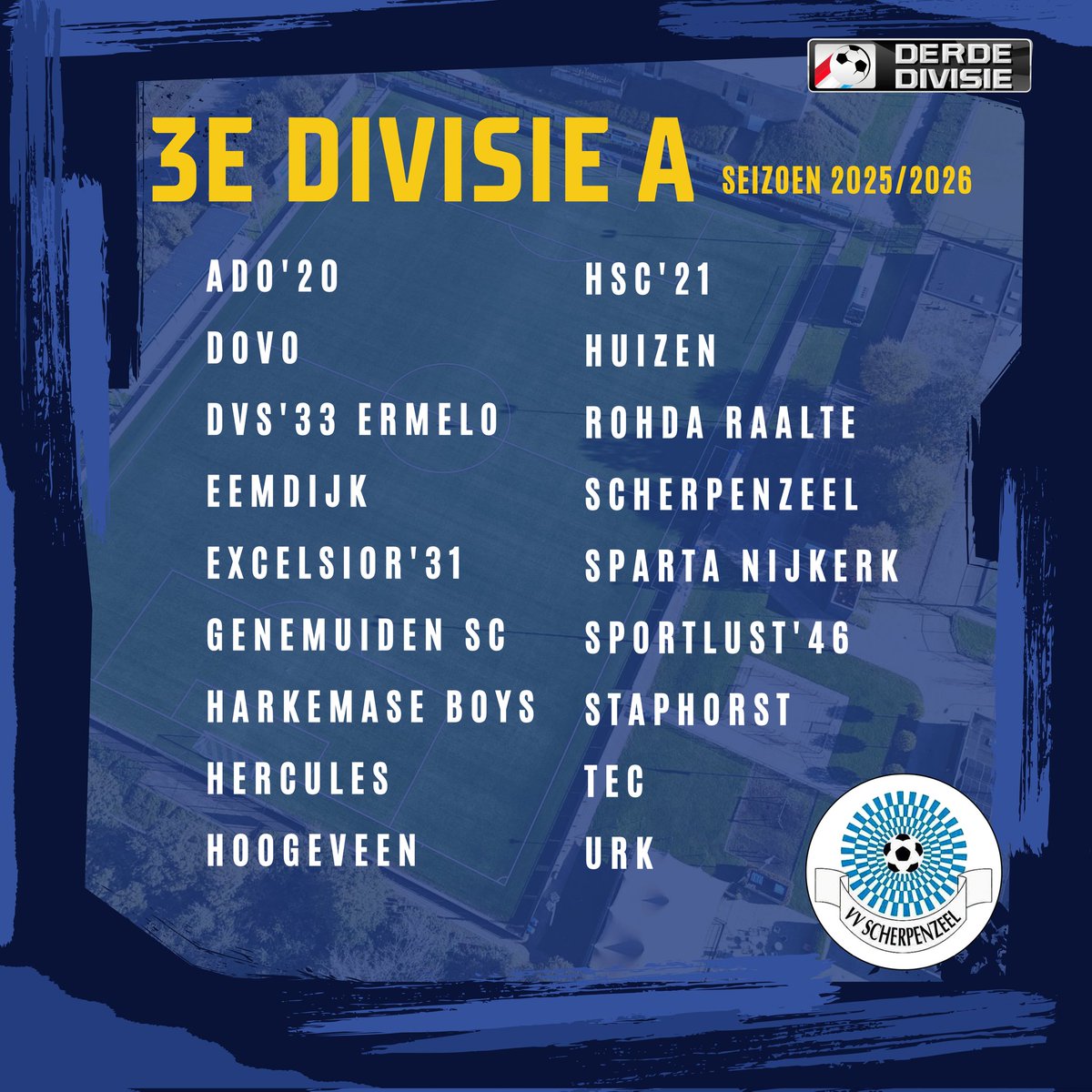 ⚽️ Competitie indeling Scherpenzeel 1

#Scherpenzeel #VVScherpenzeel #blauwwitters #derdedivisie