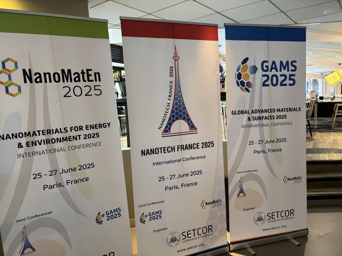 🏆 Students Poster Awards – We are pleased to announce the winners of the Best Poster Awards @NanotechFrance 2025:
🎓 Sarra Aoun – Univ. Sorbonne Paris Nord, France
🎓 Alessio Trerotola – Univ. of Salerno, Italy
🎓 Nour Abdelrahman – Leibniz IFW, Germany
Congratulations to all!👏