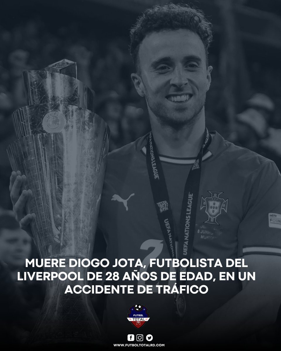 🕊️ Diogo Jota y su hermano André fallecieron en un accidente en Zamora, España. El fútbol pierde a un talento inmenso, símbolo de humildad y pasión. 

Descansen en paz. 🇵🇹⚽ 

#DiogoJota #Luto #YNWA #Portugal