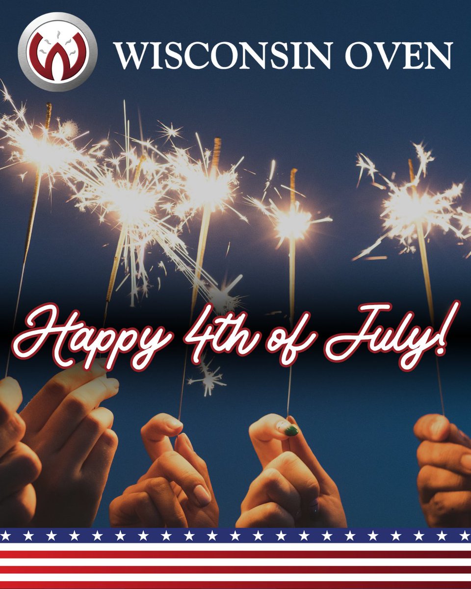 In honor of Independence Day, Wisconsin Oven will be closed on Friday, July 4th. We will resume normal business operations on Monday, July 7th.

Wishing everyone a safe and fun-filled holiday weekend! 🎇