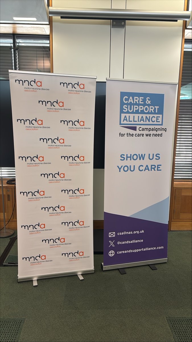 We’re back in Westminster today, joining the <a href="/candsalliance/">CSA</a> reception for the #ShowUsYouCare campaign. 

Alongside those living with and affected by #MND, we’re here to speak directly with parliamentarians about the urgent need for social care reform and what needs to change!