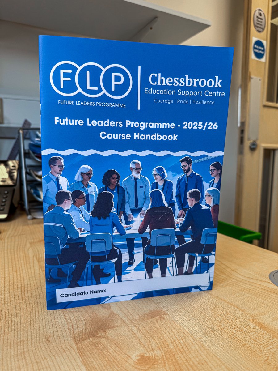 Chessbrookesc's tweet image. We’re proud to launch our Future Leaders Programme with the first cohort of successful applicants. 💙

With course books designed, printed, and ready, they’re set to begin developing their leadership skills, deepening their understanding, and engaging reflective practice.