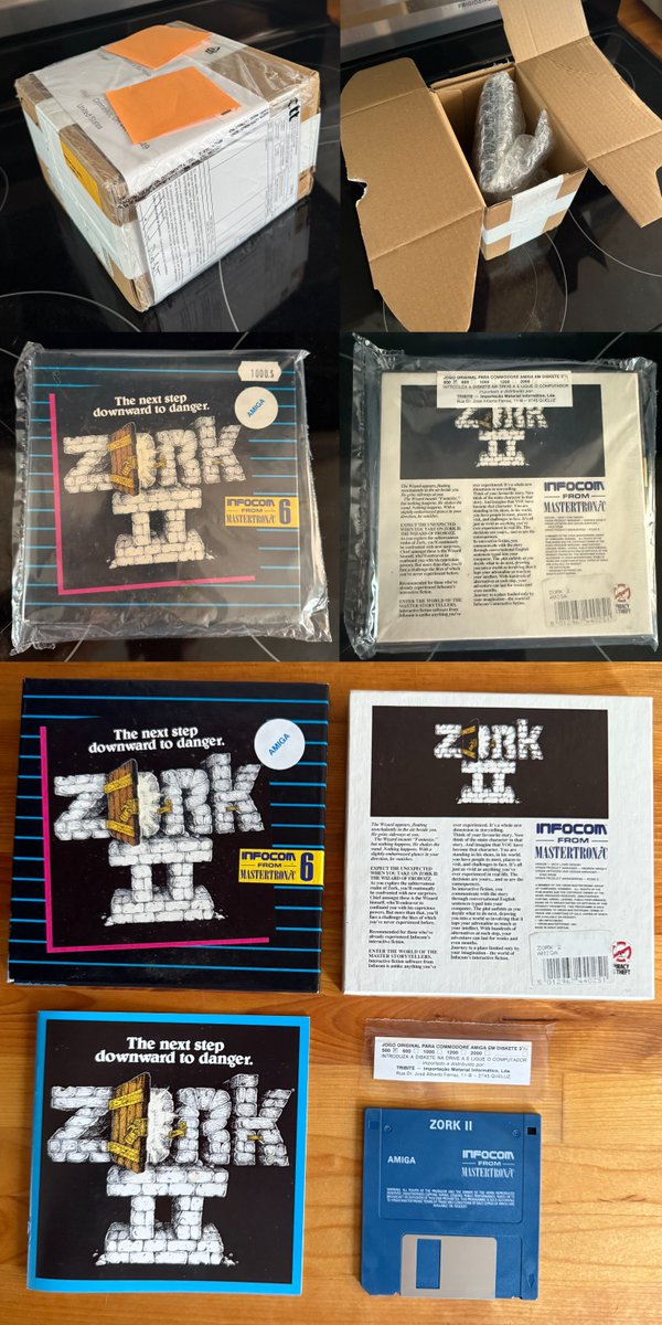 I just received my Infocom Zork II Mastertronic release from Moreira da Maia Portugal. It took 3 weeks to get here in Ohio. The Mastertronic releases are 10 of the #Infocom games that were rereleased in 1990-1991 by Virgin Mastertronic in Great Britain. #Amiga #InteractiveFiction