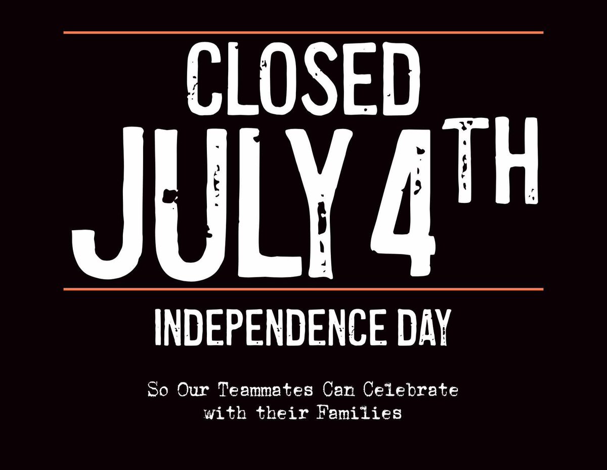 Closed for Independence Day

We’ll all be celebrating with family and friends tomorrow, opening again bright and early on the 5th. Until then, wishing you an All-American July 4th.