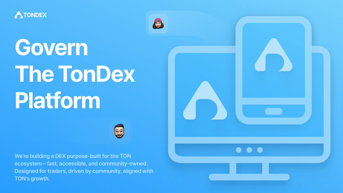 💎$TONDEX holders won't just use the platform – they'll help govern it.

We're building a DEX purpose-built for the TON ecosystem – fast, accessible, and community-owned.

Designed for traders, driven by community, aligned with TON's growth.

🌐 More soon.