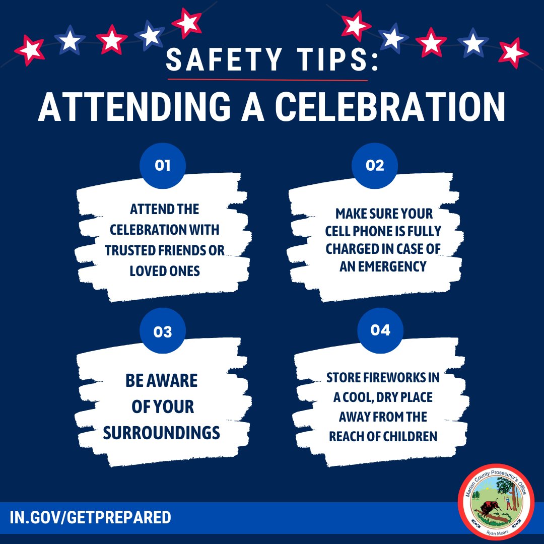 Before heading out to celebrate this weekend – check out these safety tips and share with your loved ones.

Sober Ride Indiana is offering discounted Uber and Lyft rides during the July 4 holiday weekend. Visit soberrideindiana.com to redeem ride credits!