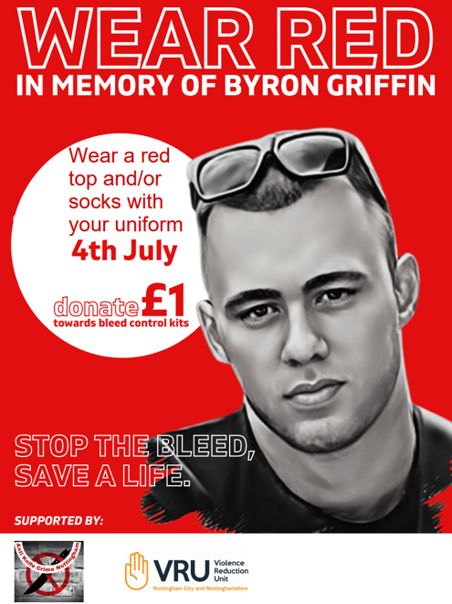 Tomorrow is our annual 'Wear Red' day, to raise money for bleed kits in the community. 
All students are encouraged to 'Wear Red' along with their uniform to raise awareness of this cause. Donations can be made through Scopay or on the day and £1 is the suggested minimum amount.
