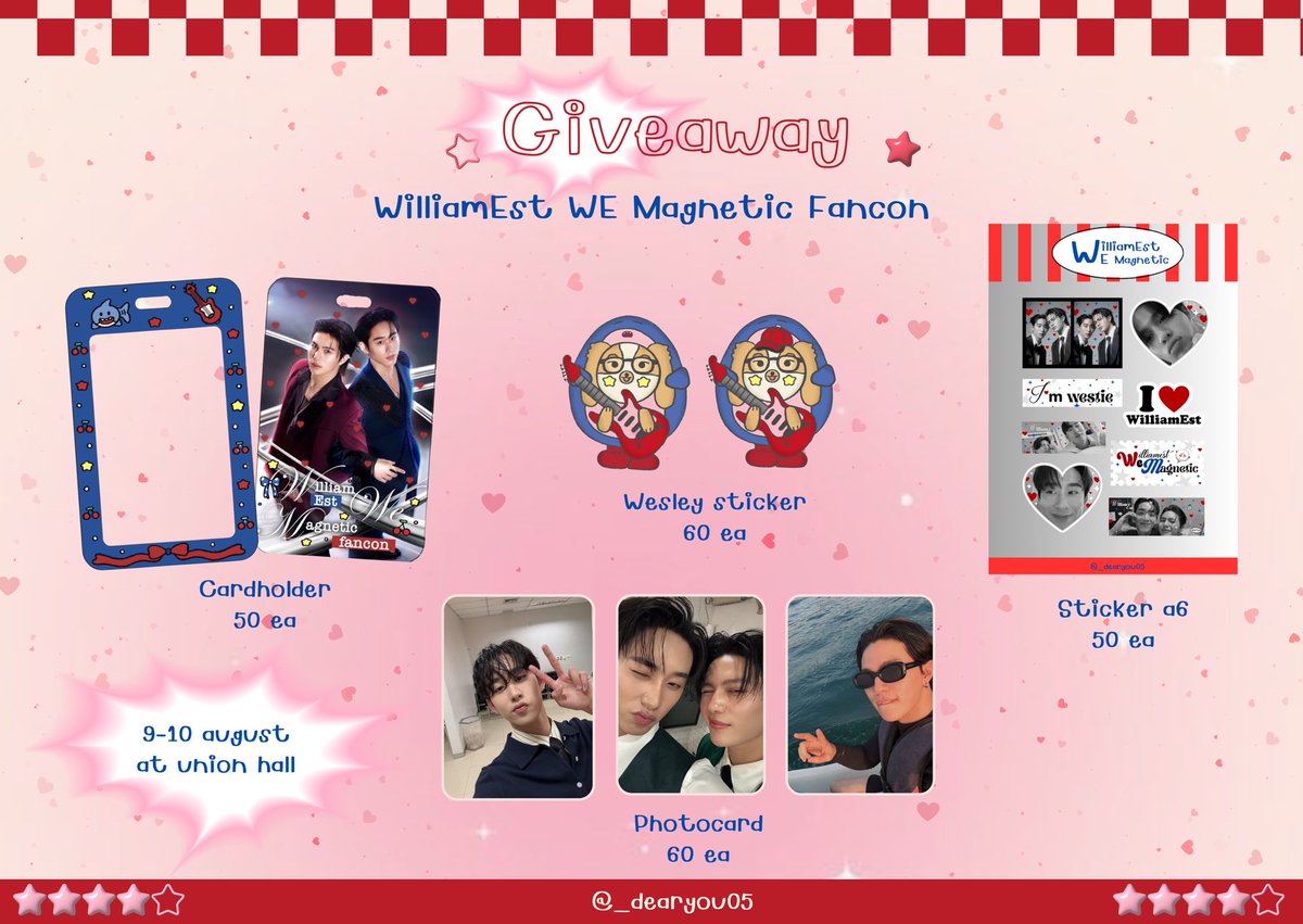 _dearyou05's tweet photo. ( pls kindly rt ) ⋆˚✿˖°
⭐️Giveaway WilliamEstFancon 🎸🦈
💭date: 9-10 August 2025
💭location: Union Hall,Union Mall
💭time: tba
#WilliamEstFancon
#WilliamEst https://t.co/415TVlOWiX