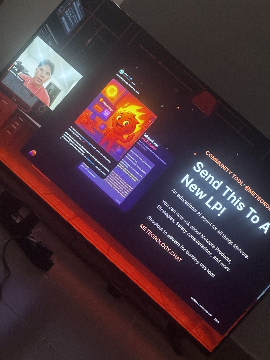 Weekly community call for <a href="/MeteoraAG/">Meteora</a> is live 

Come get the juicest alpha and updates from the goat <a href="/0xmiir/">miir</a>