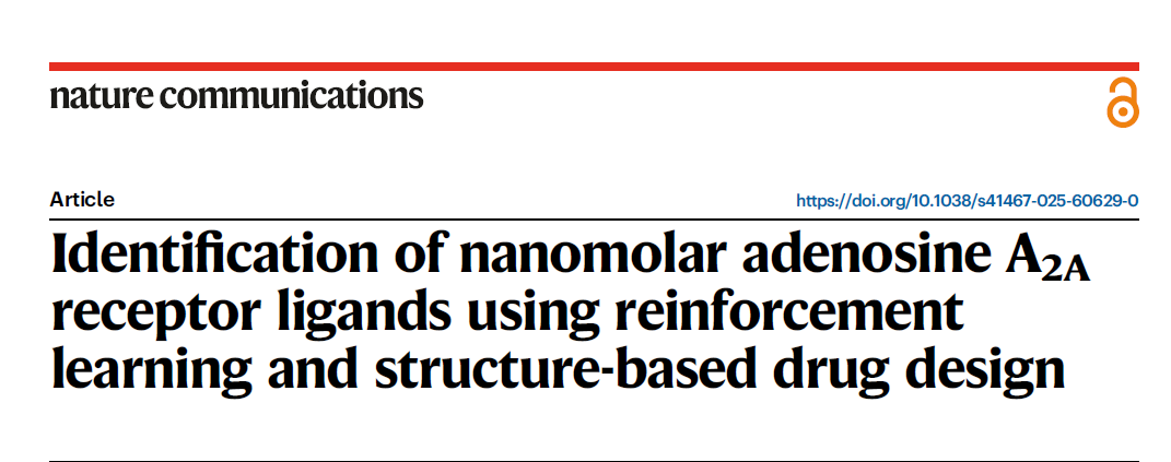 We’re excited to share that we have published a paper in Nature Communications that outlines our use of structure-based drug design combined with AI to discover new molecules that bind to the adenosine A2A receptor. Check it out here: nature.com/articles/s4146…