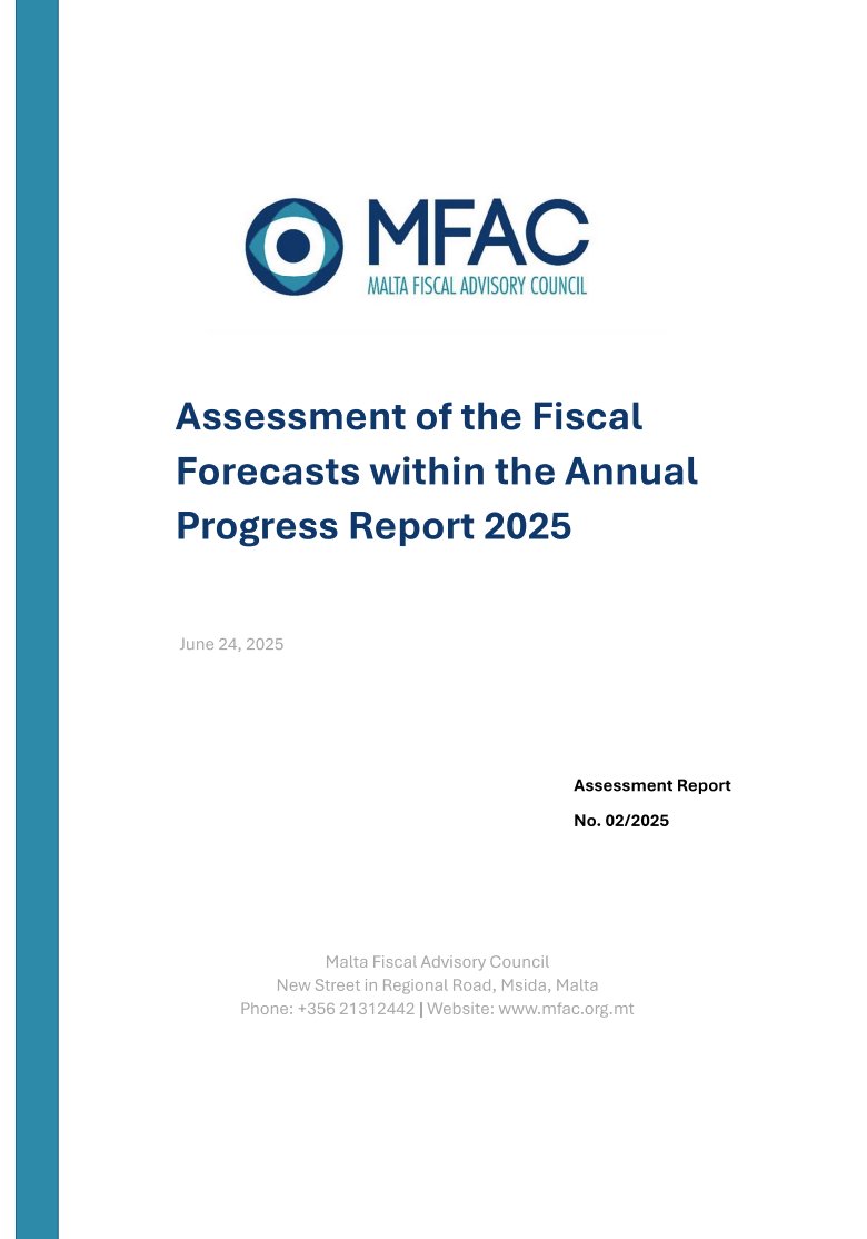 🗞️Check out the MFAC's latest report!

🔍The decline in fiscal deficit &amp; a stronger-than-forecasted GDP growth improved the debt ratio. Fiscal deficit remains slightly higher than 💶area &amp; 🇪🇺averages, but its debt ratio is significantly more favourable.

🔗tinyurl.com/44xd6m4s
