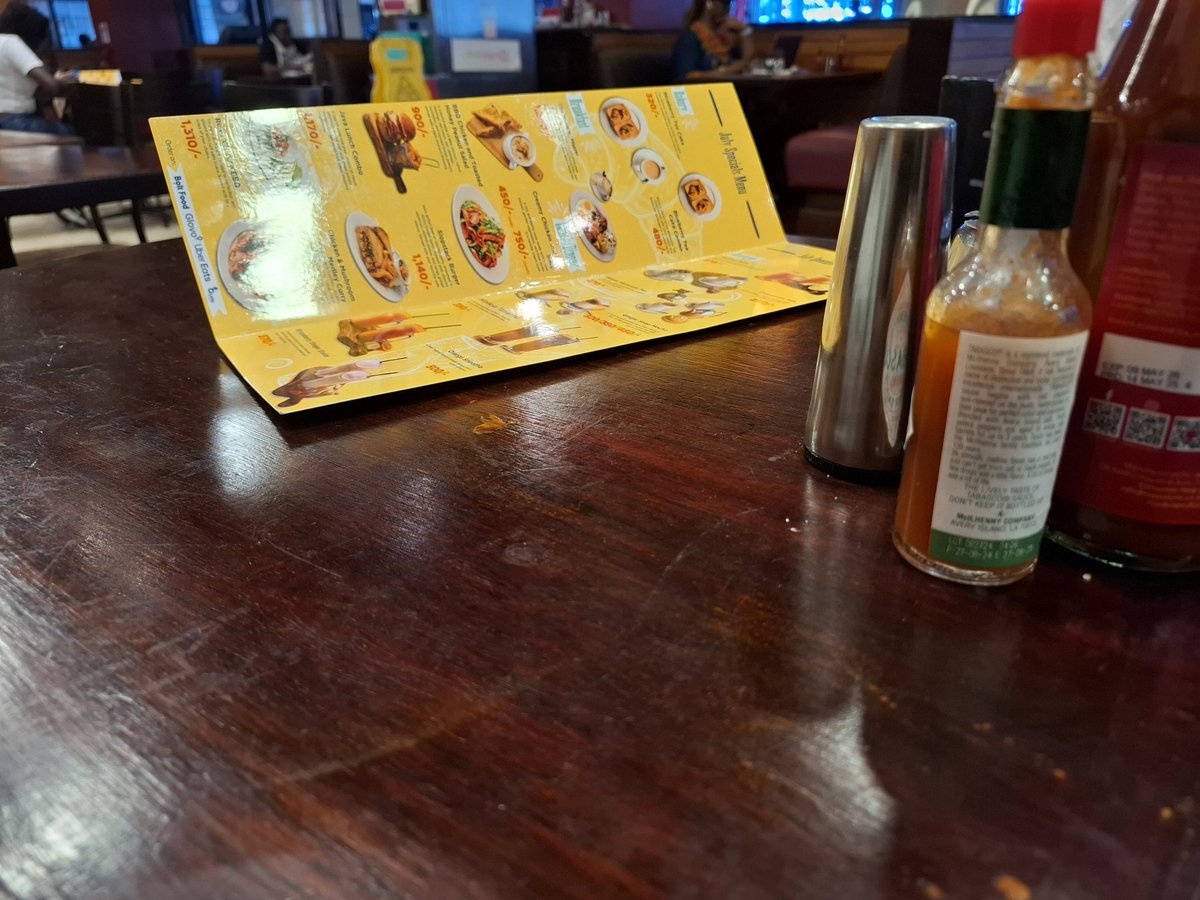 gichlefty's tweet photo. @javahouseafrica, as much as we love dining at your restaurants, kindly, can you make it an SOP that tables are cleaned either immediately a guest leaves or when bringing the menu. Am now struggling in a very sticky table, and the server wiped in a swirl manner, just spreading it https://t.co/9Nlu4NFziR