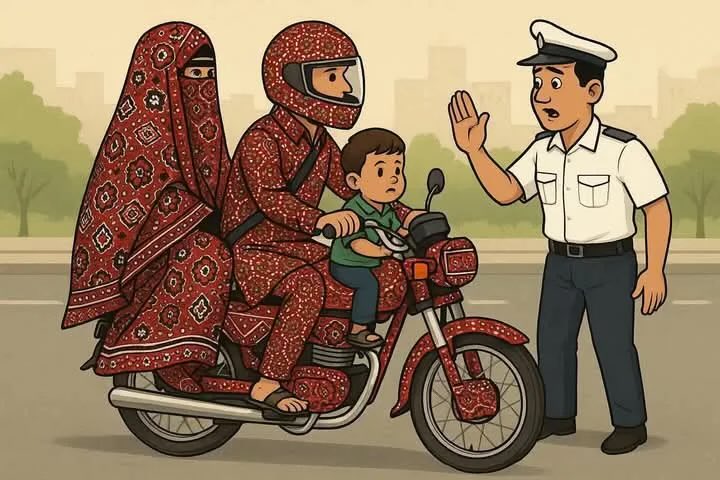 بات یوں ہے ۔۔بچہ اجرك کے بغیر ہے ۔بچے کا چالان ہوگا 😄😅

#sindh #Karachi 
#TDR_now #TDR__now