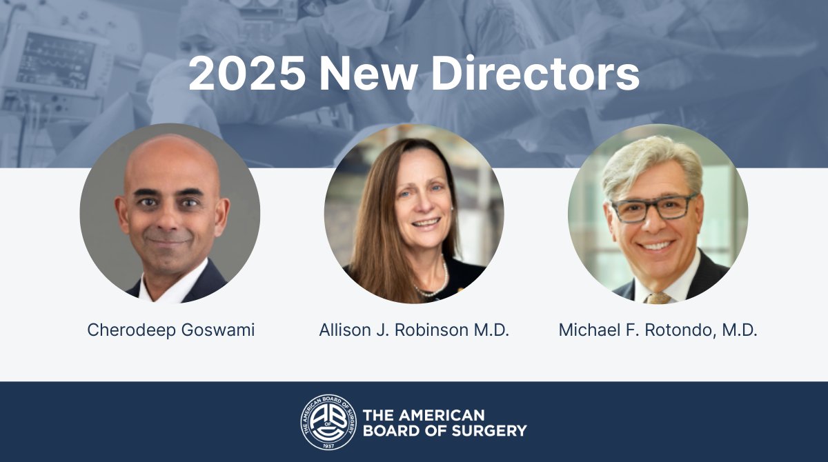 The ABS is pleased to welcome three new directors to the Board of Directors. Each director will serve a three-year term, which began on Jul. 1 - ow.ly/joZn50WkrHw